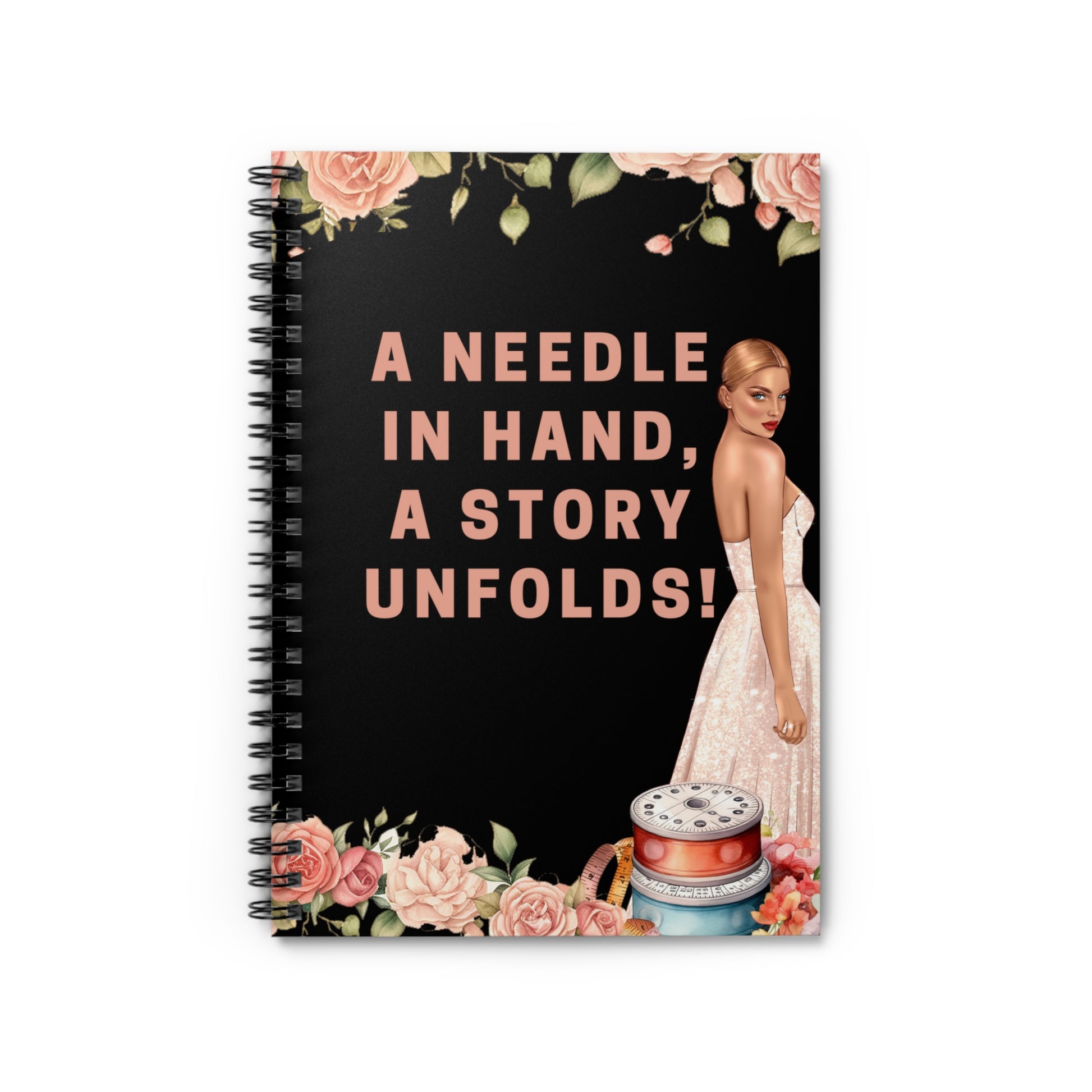 A Needle in Hand: Spiral Notebook - Log Books - Journals - Diaries - and More Custom Printed by TheGlassyLass