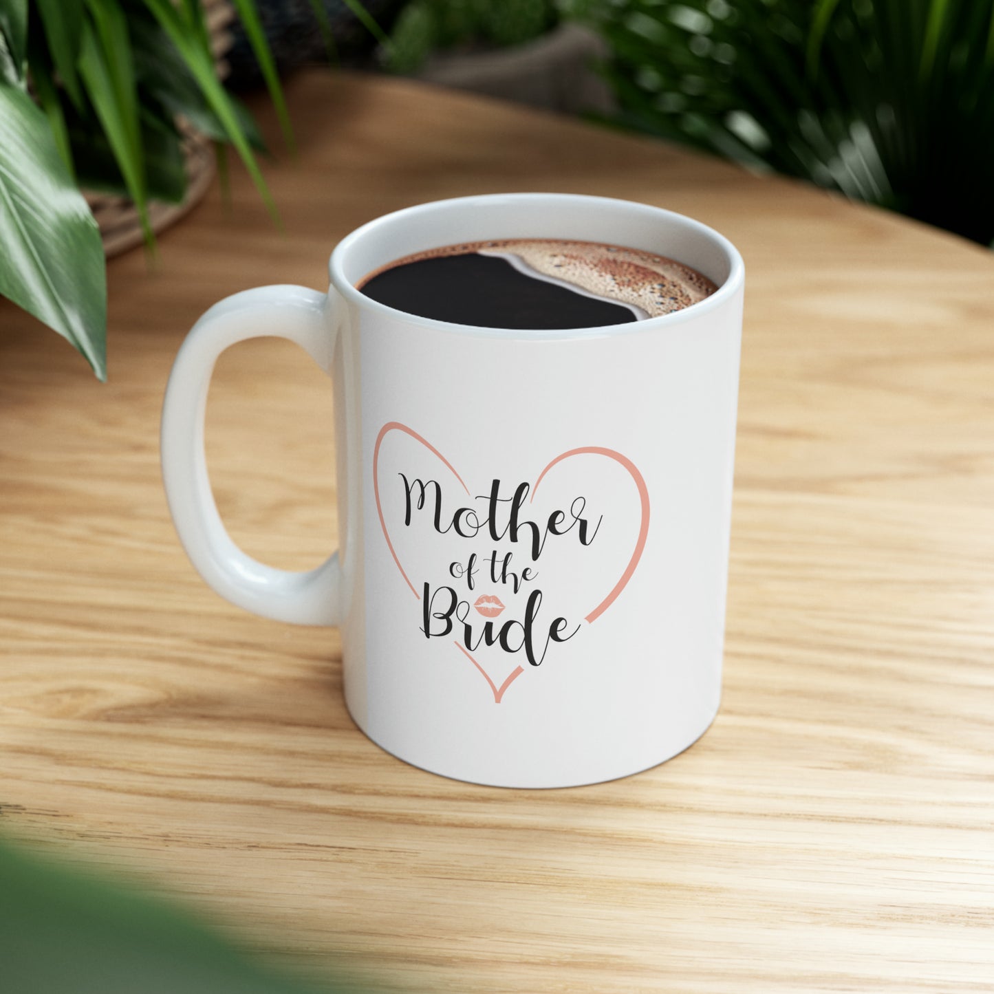 Mother of the Bride Coffee Mug - Double Sided 11oz White Ceramic by TheGlassyLass.com