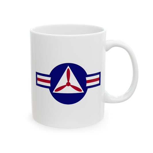 Civil Air Patrol Roundel Coffee Mug - Double Sided Print, White Ceramic, 11oz by TheGlassyLass.com