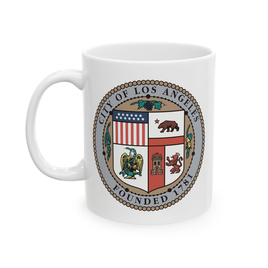 City of Los Angeles California Coffee Mug - Double Sided Print, White Ceramic, 11oz by TheGlassyLass.com