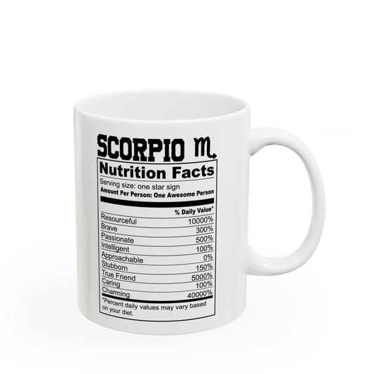 Scorpio Card Coffee Mug - Double Sided 11oz White Ceramic by TheGlassyLass.com