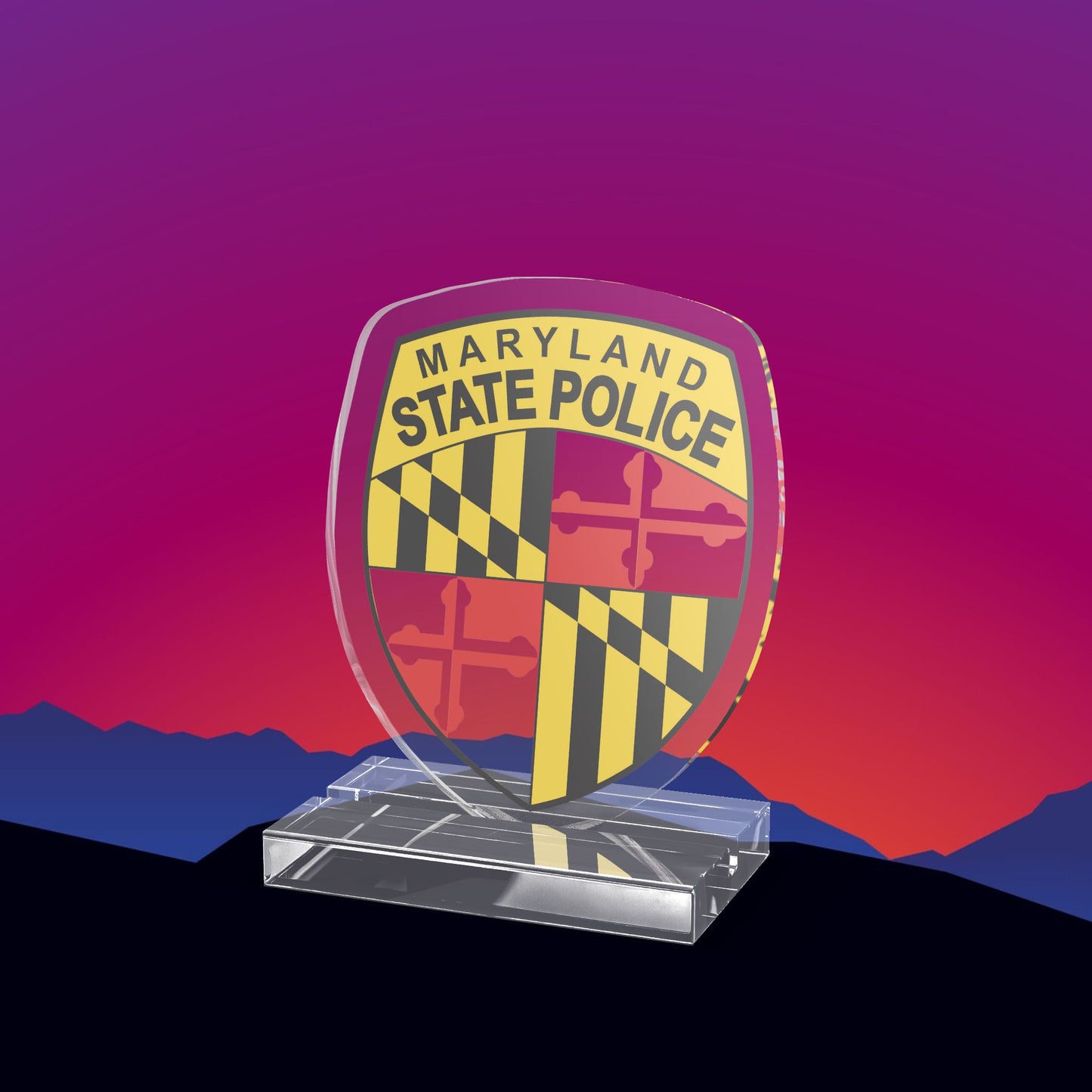 Maryland State Police Department Acrylic Standee by TheGlassyLass.com