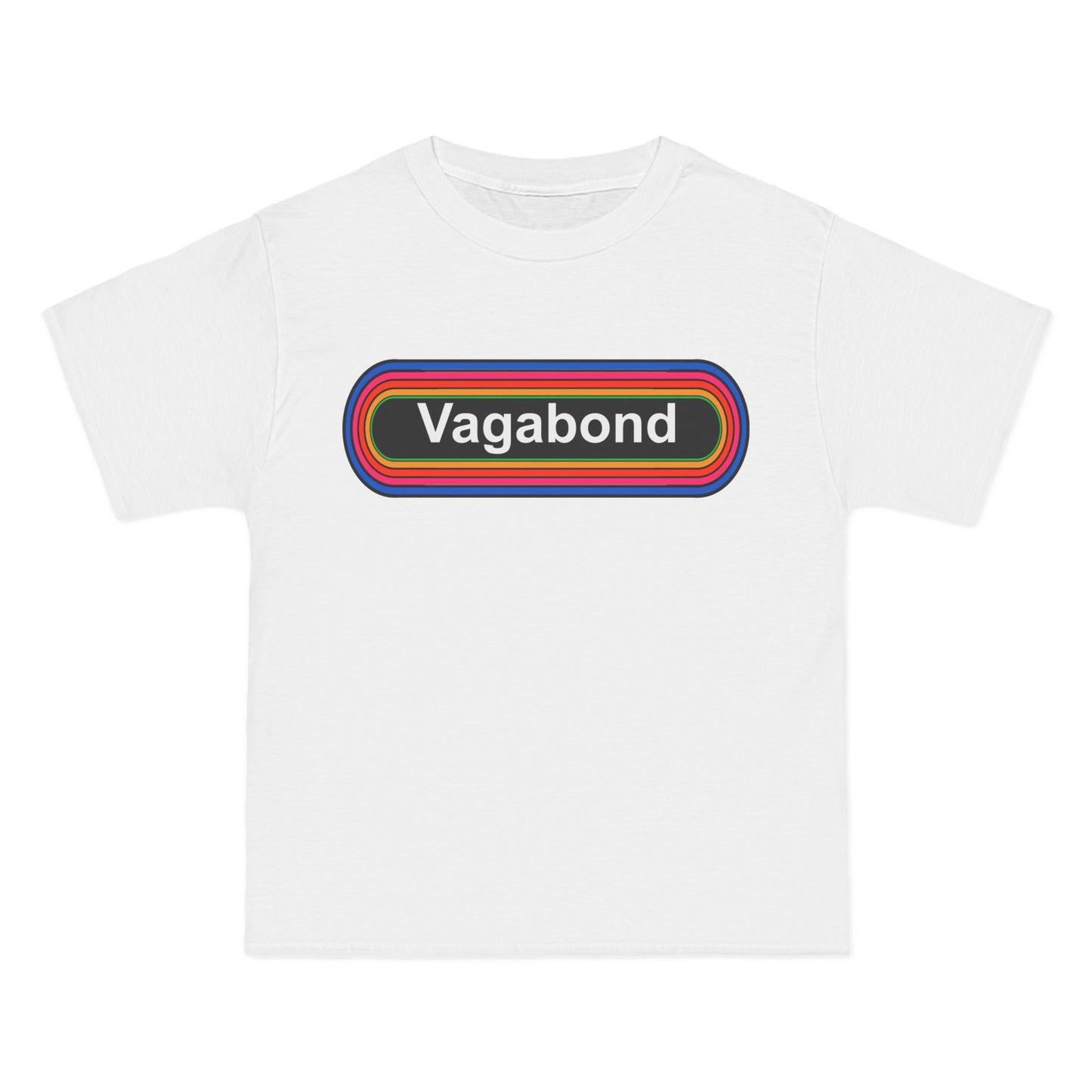 Vagabond Rainbow T-Shirt: (Hanes Beefy-T 100% Preshrunk Cotton Custom Printed by TheGlassyLass.com