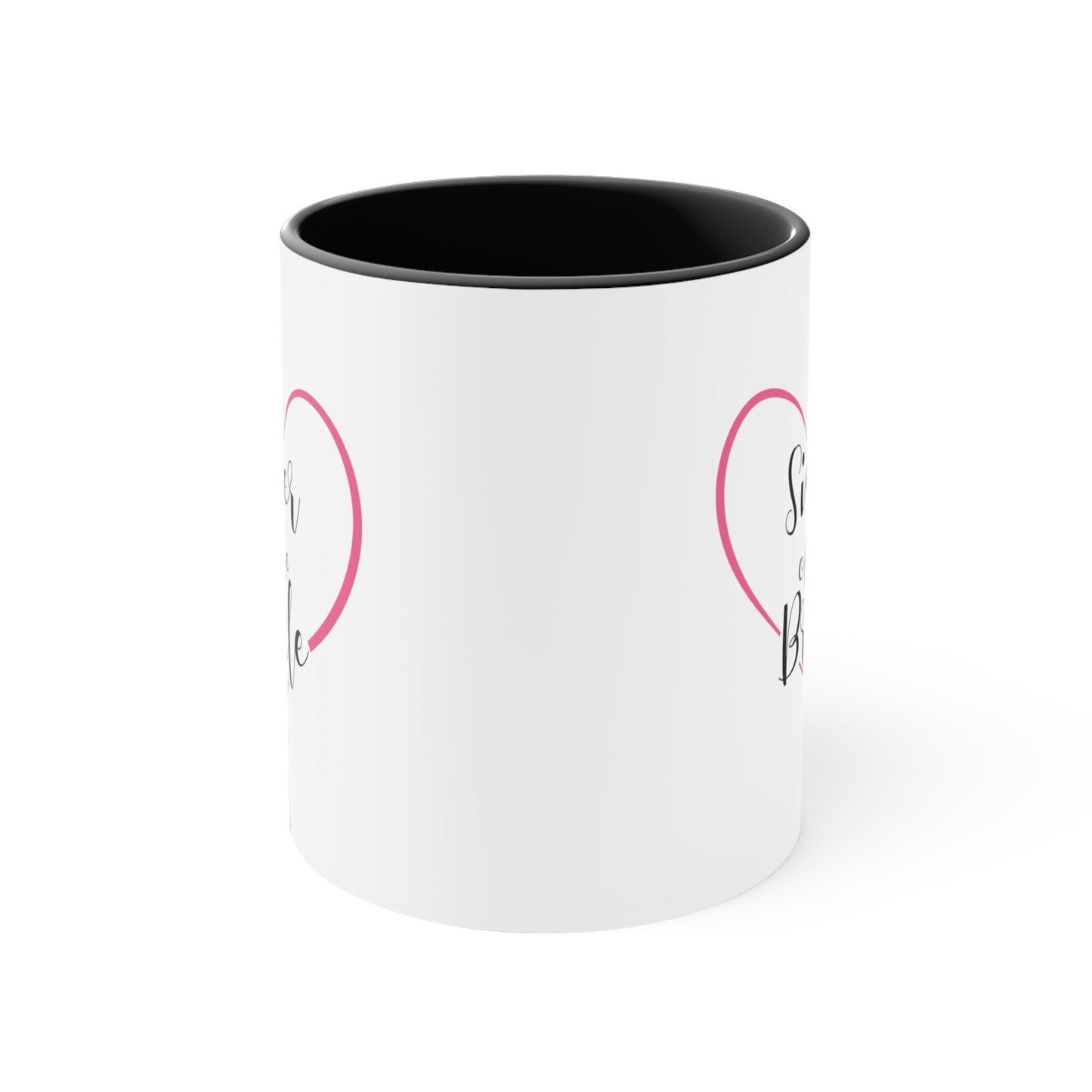 Sister of the Bride Coffee Mug - Double Sided Black Accent Ceramic 11oz by TheGlassyLass.com