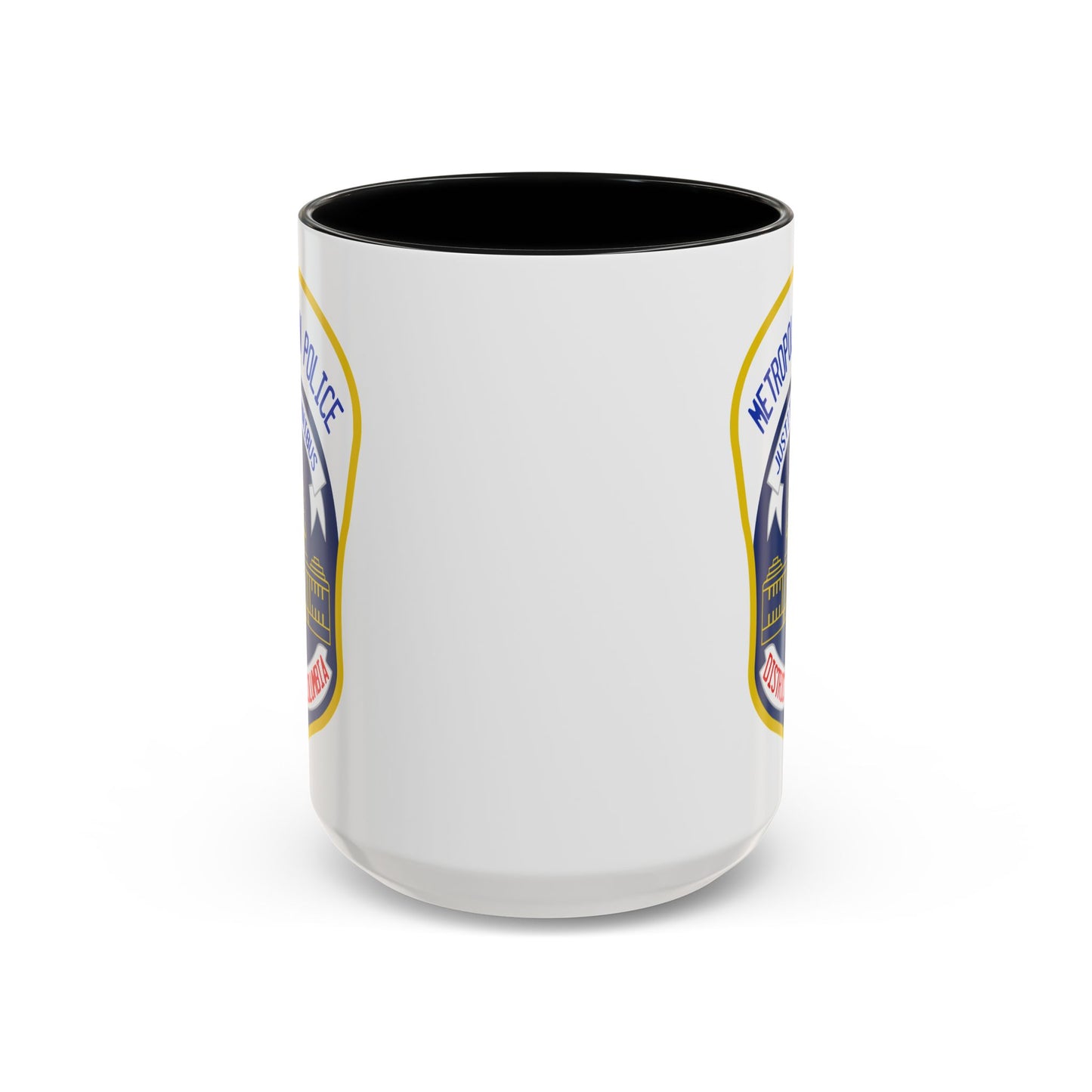 District of Columbia Metropolitan Police Seal Coffee Mug - Double Sided Print, Black Accent White Ceramic, 15oz by TheGlassyLass.com