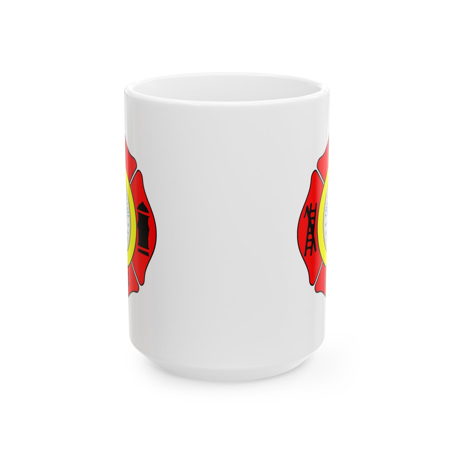 Miami Fire Department Coffee Mug - Double Sided Print White Ceramic 15oz by TheGlassyLass.com