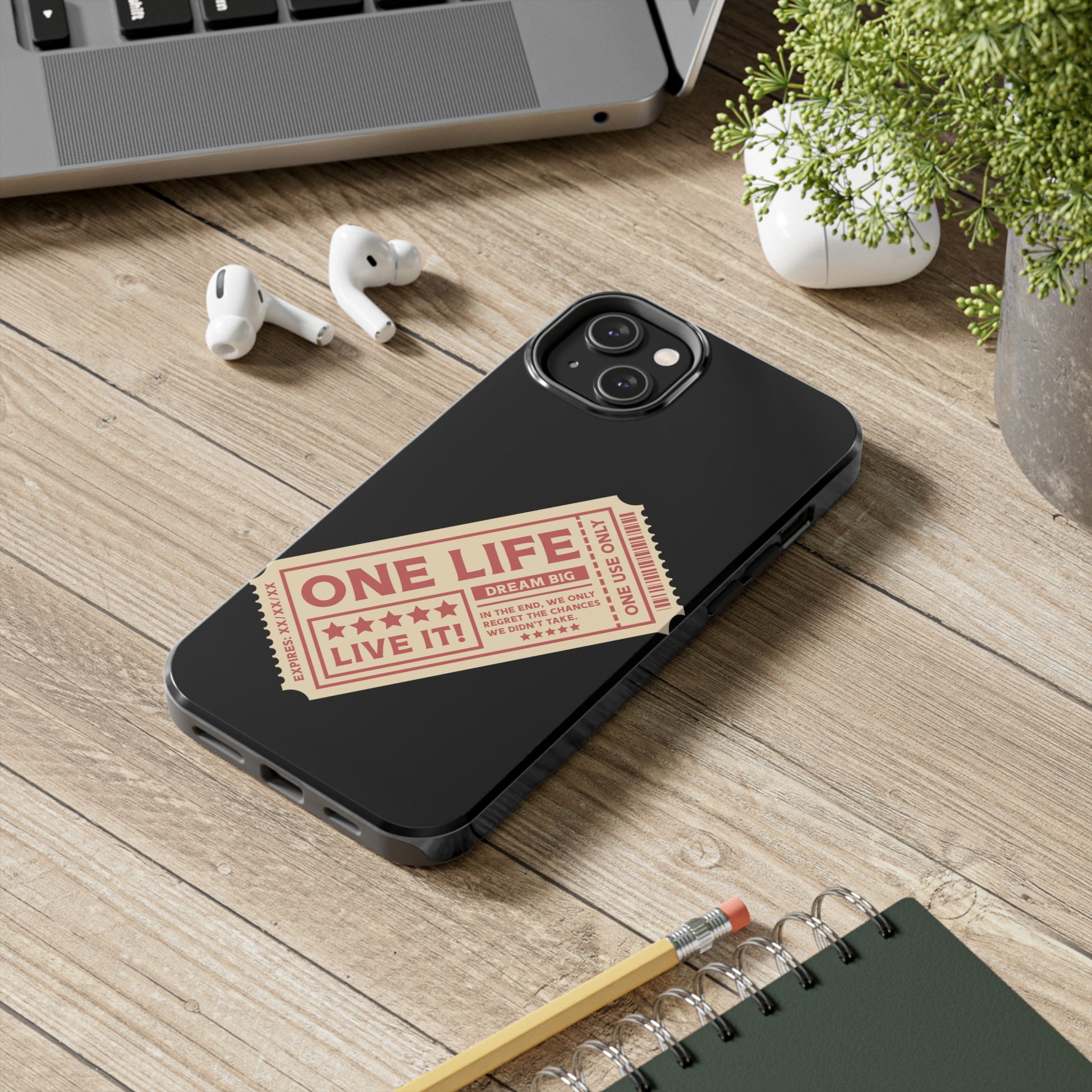 Ticket to Life: iPhone Tough Case Design - Wireless Charging - Superior Protection - Original Designs by TheGlassyLass.com