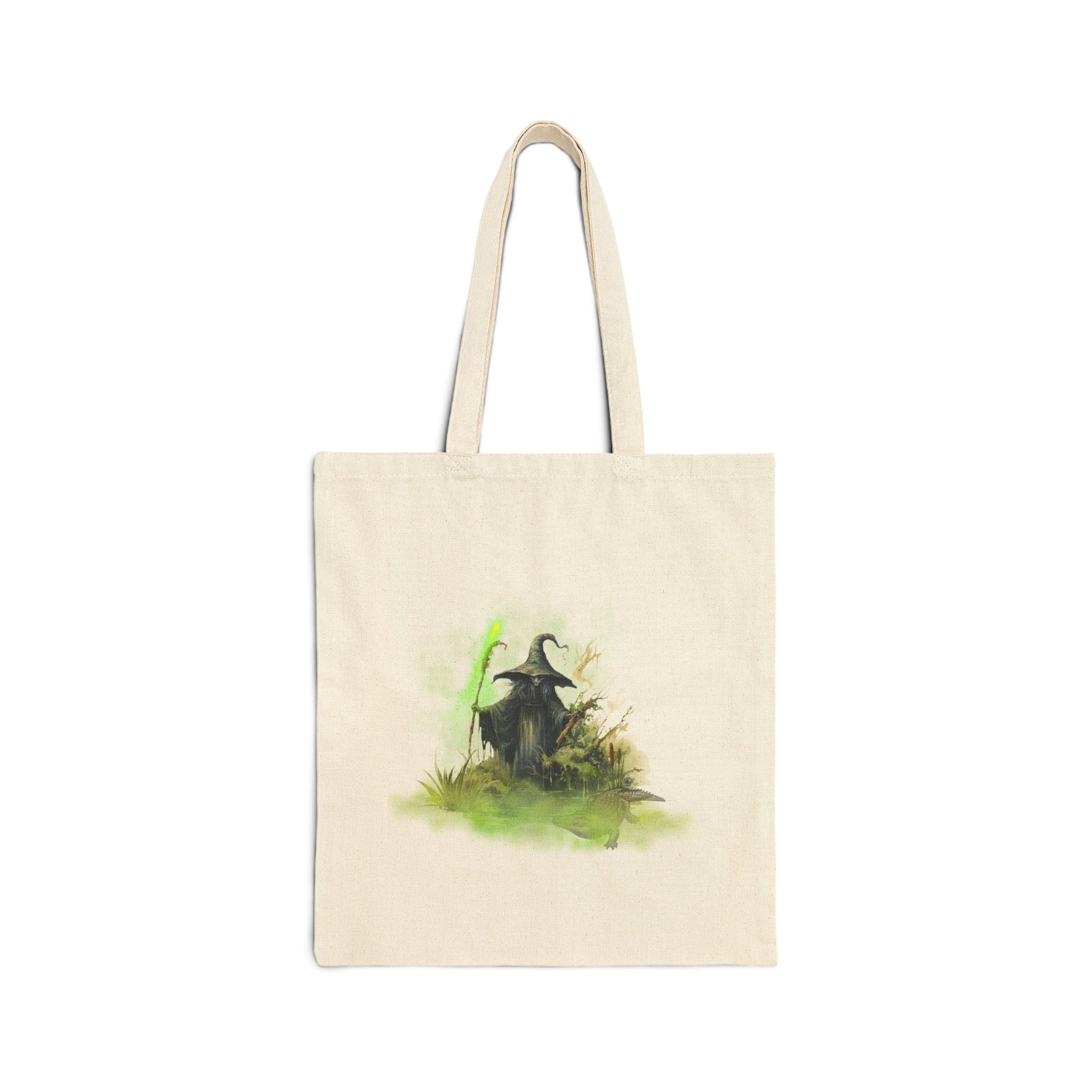 Swamp Witch Haunted Halloween Trick or Treat Tote Bag - Heavyweight 100% Cotton Canvas by TheGlassyLass.com