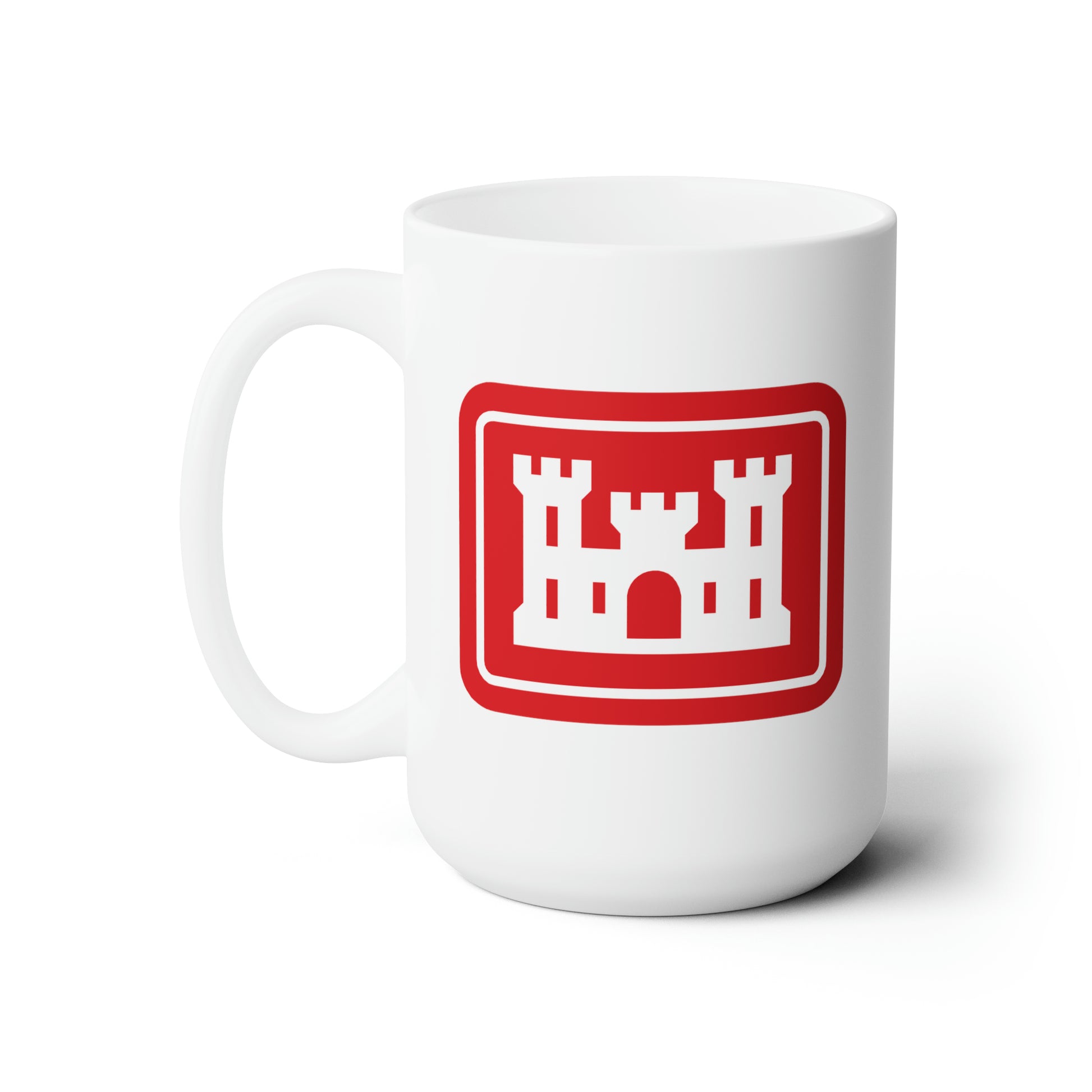 US Army Corps of Engineers Coffee Mug - Double Sided White Ceramic 15oz - by TheGlassyLass.com