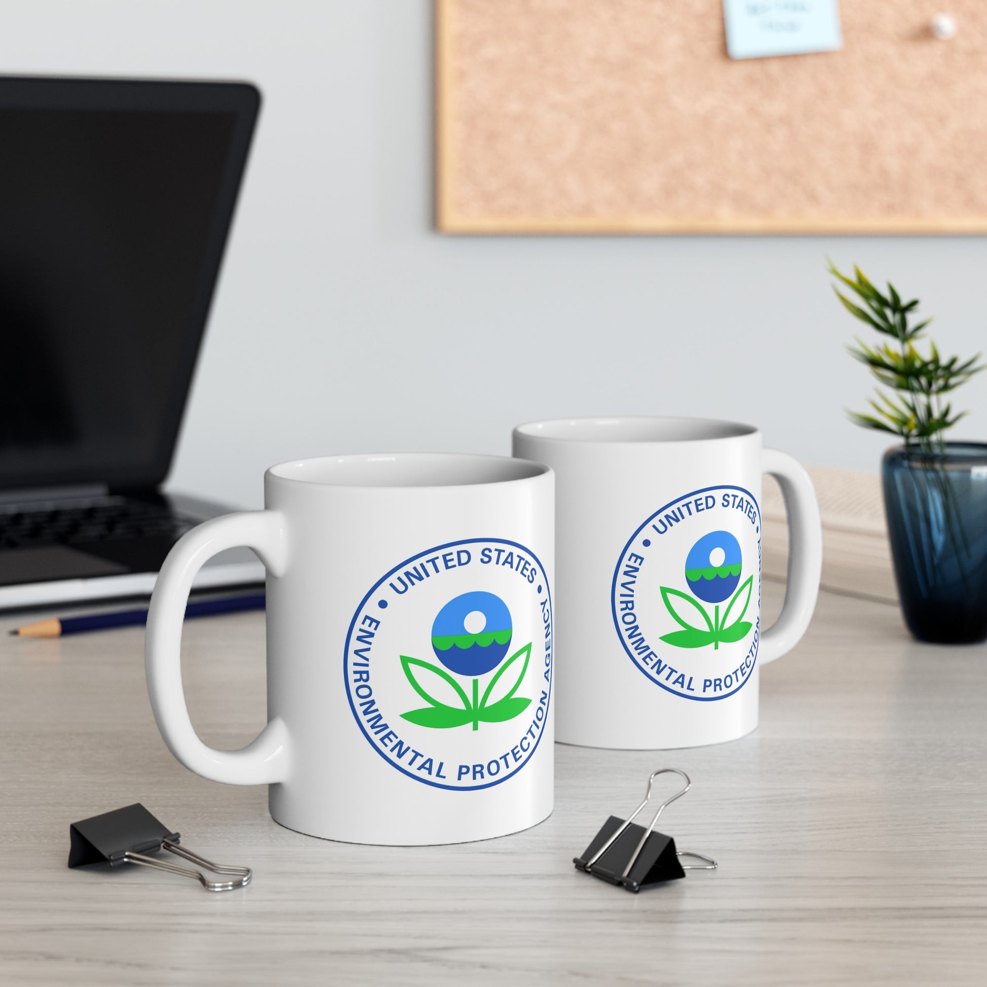 US EPA Coffee Mug - Double Sided White Ceramic 11oz by TheGlassyLass.com
