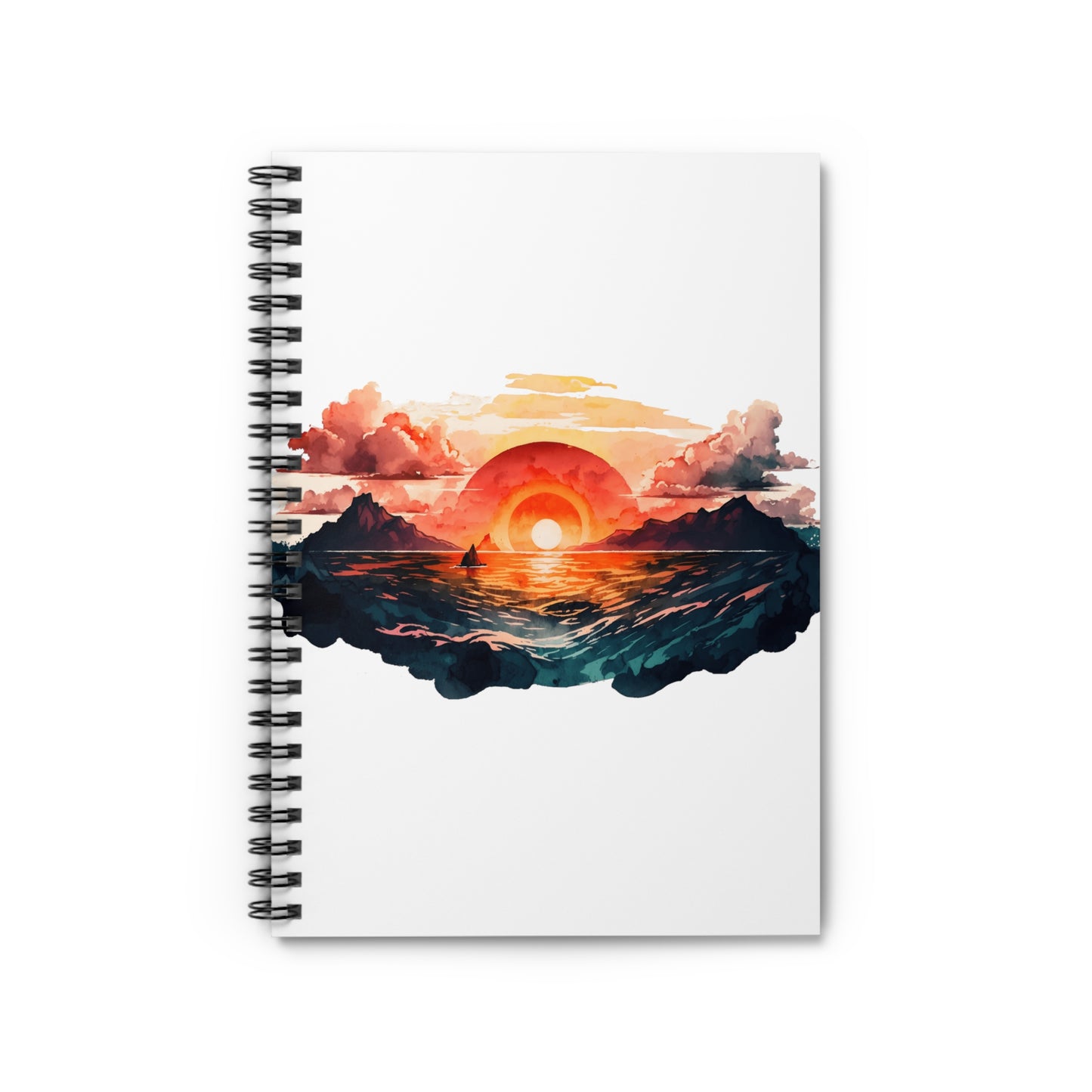 Sunrise Sunset at the Beach: Spiral Notebook - Log Books - Journals - Diaries - and More Custom Printed by TheGlassyLass.com