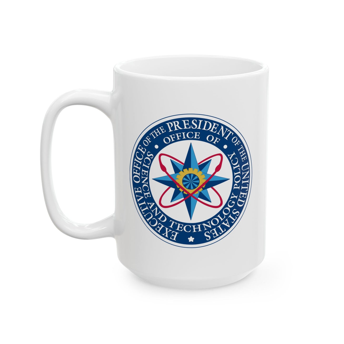 Executive Office of the President of the United States Science and Technology Policy Coffee Mug - Double Sided Print, White Ceramic, 15oz by TheGlassyLass.com