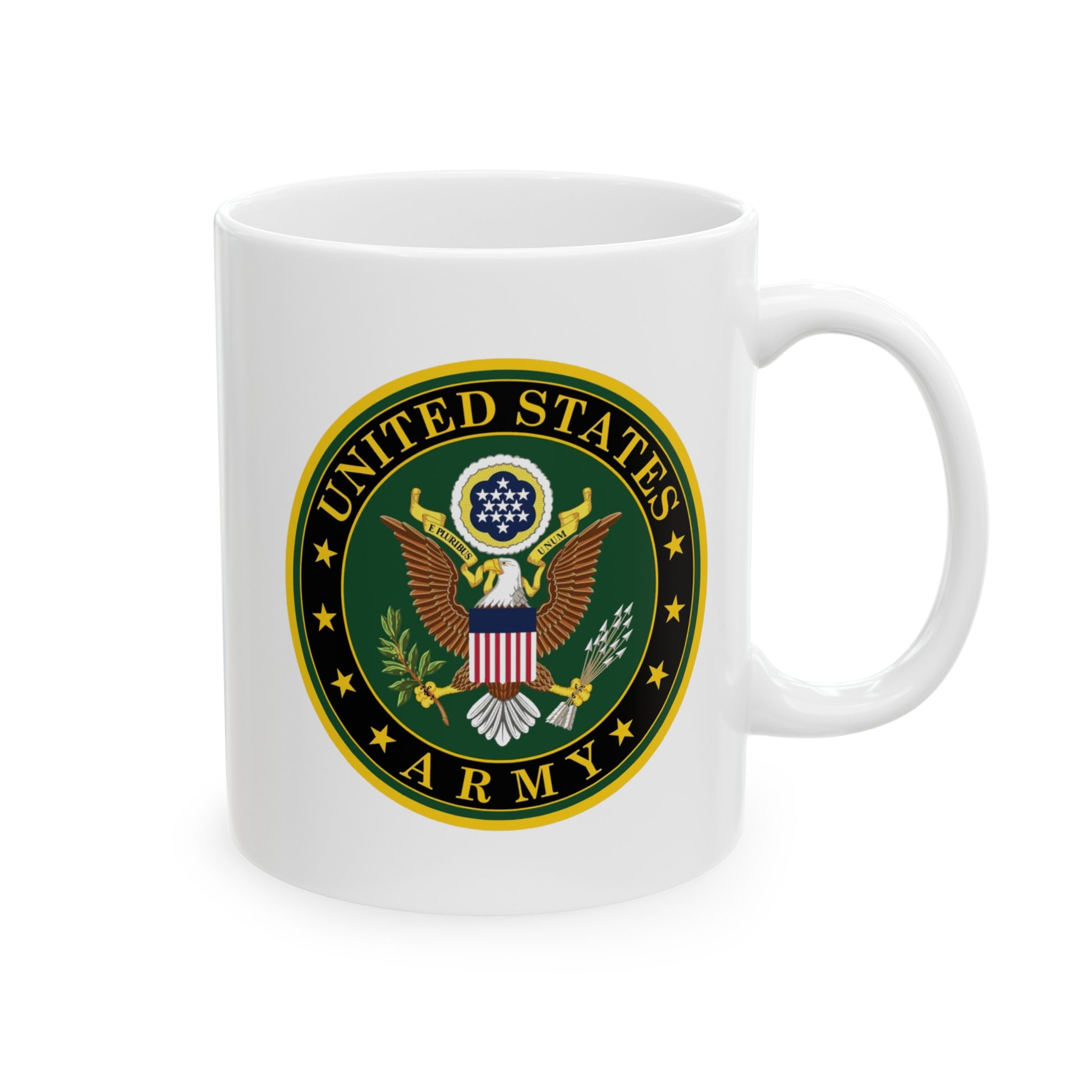 US Army Seal Coffee Mug - Double Sided White Ceramic 11oz by TheGlassyLass.com