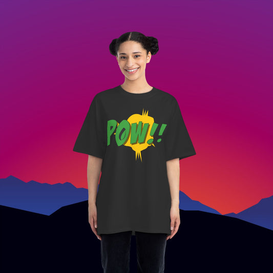 Superhero POW T-Shirt: (Hanes Beefy-T 100% Preshrunk Cotton) Custom Printed by TheGlassyLass.com