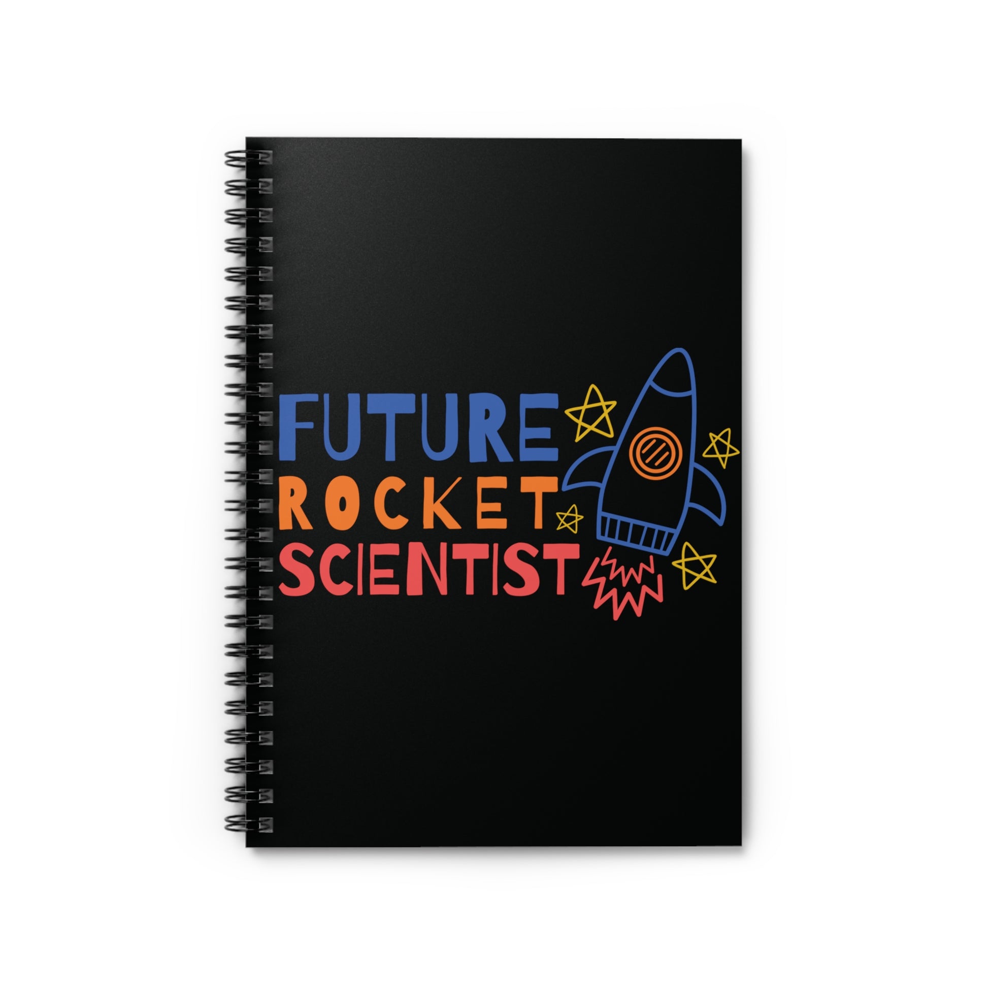 Future Rocket Scientist: Black Spiral Notebook - Log Books - Journals - Diaries - and More Custom Printed by TheGlassyLass