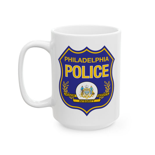 Philadelphia Police Coffee Mug - Double Sided White Ceramic 15oz by TheGlassyLass.com