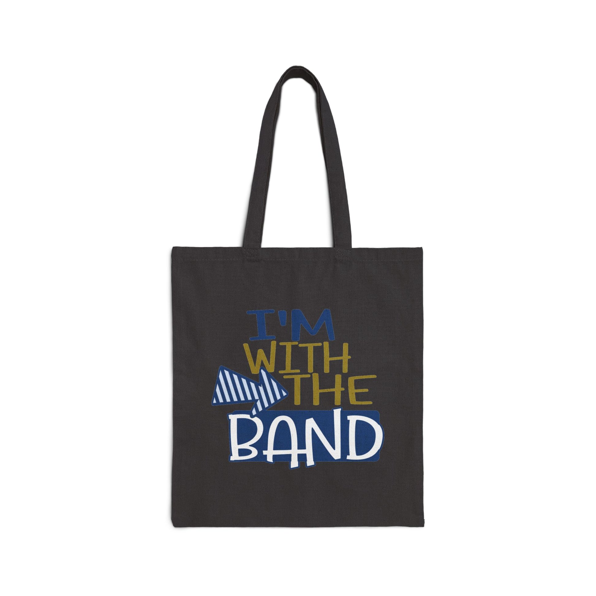 With The Band Logo Tote Bag - Heavyweight 100% Cotton Canvas by TheGlassyLass.com
