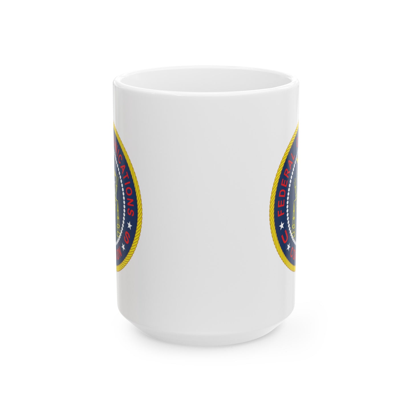 FCC Logo (Formal) Coffee Mug - Double Sided White Ceramic 15oz by TheGlassyLass.com