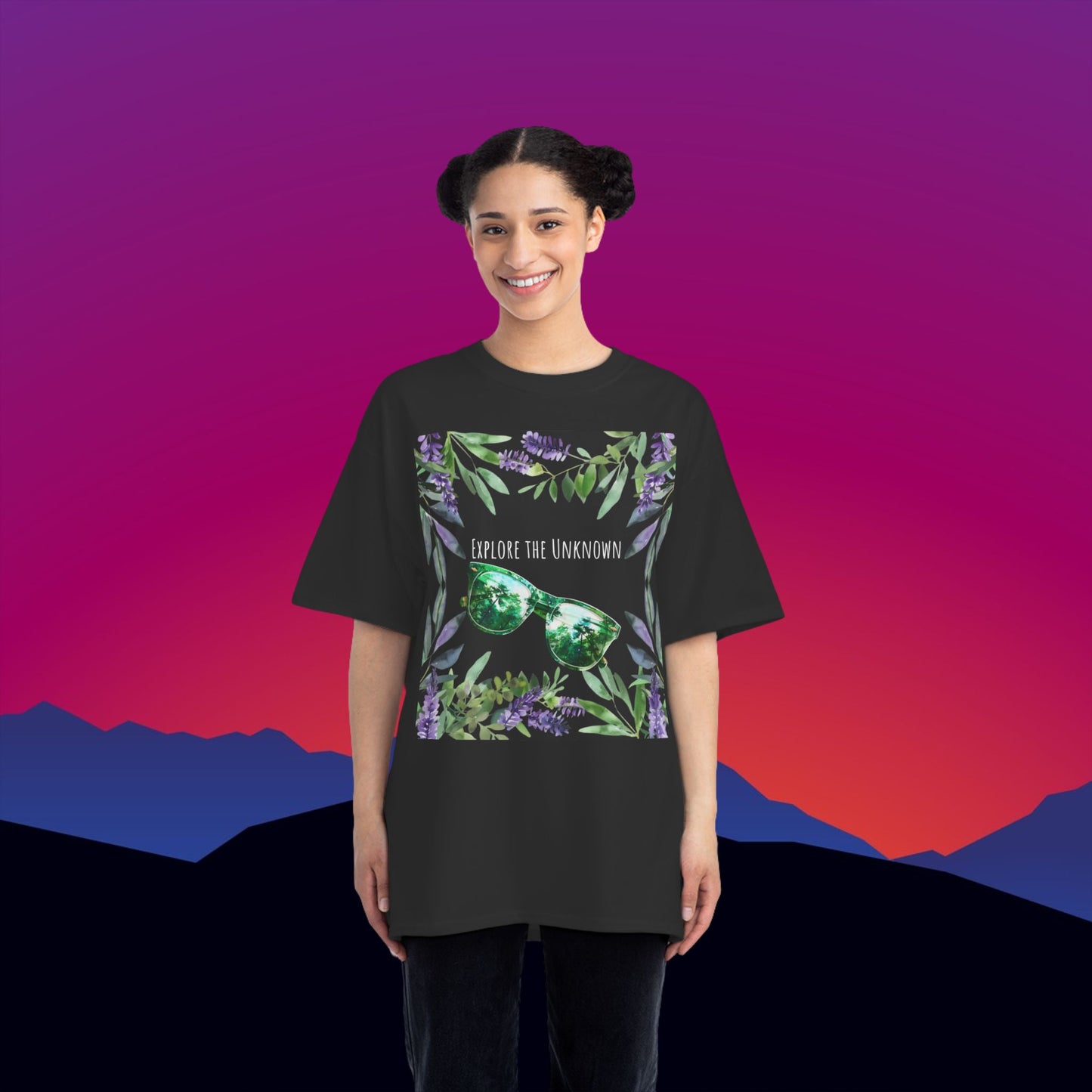 Explore the Unknown T-Shirt: (Hanes Beefy-T 100% Preshrunk Cotton Custom Printed by TheGlassyLass.com