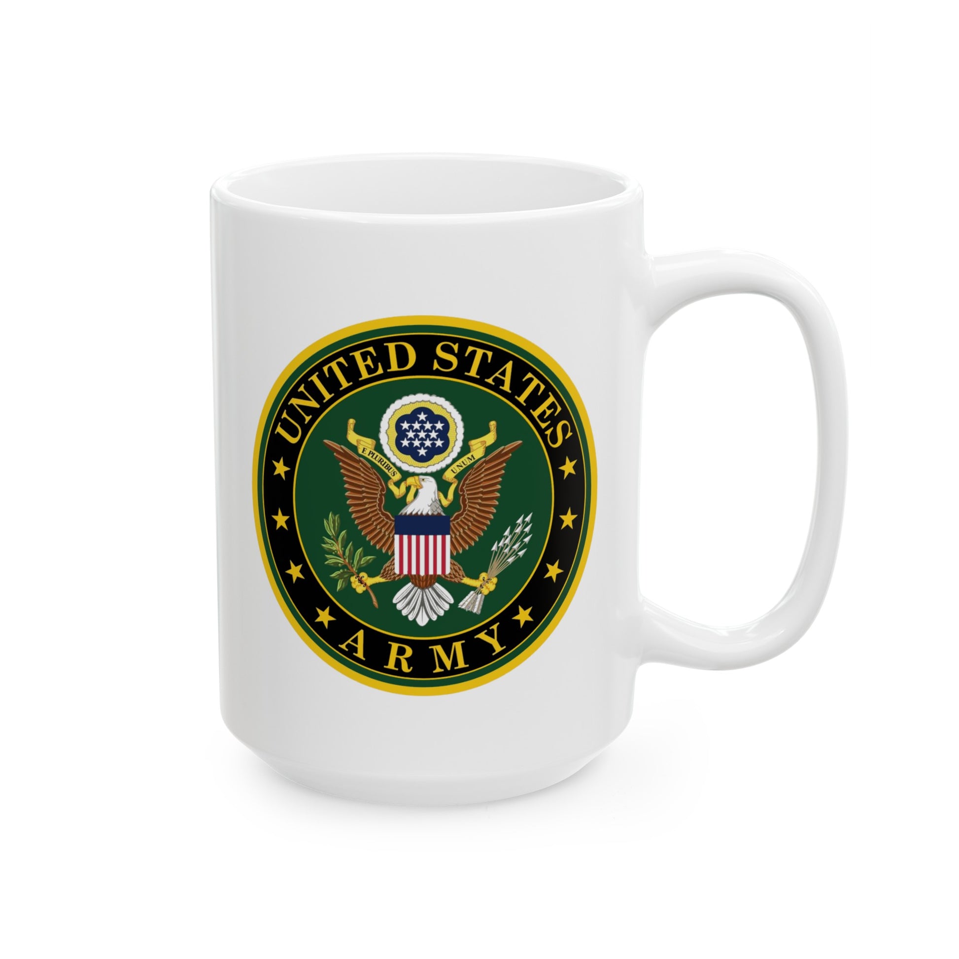 United States Army Seal Coffee Mug - Double Sided White Ceramic 15oz by TheGlassyLass.com