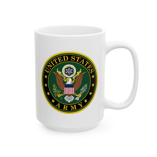 United States Army Seal Coffee Mug - Double Sided White Ceramic 15oz by TheGlassyLass.com