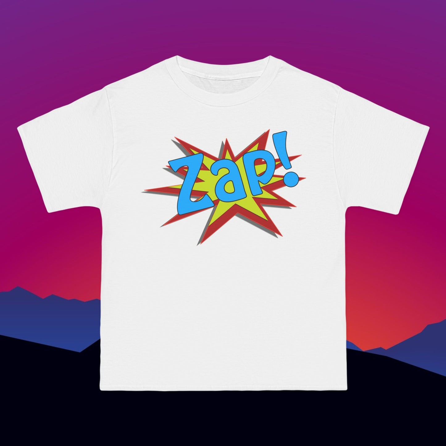 Zap T-Shirt: (Hanes Beefy-T 100% Preshrunk Cotton) Custom Printed by TheGlassyLass.com