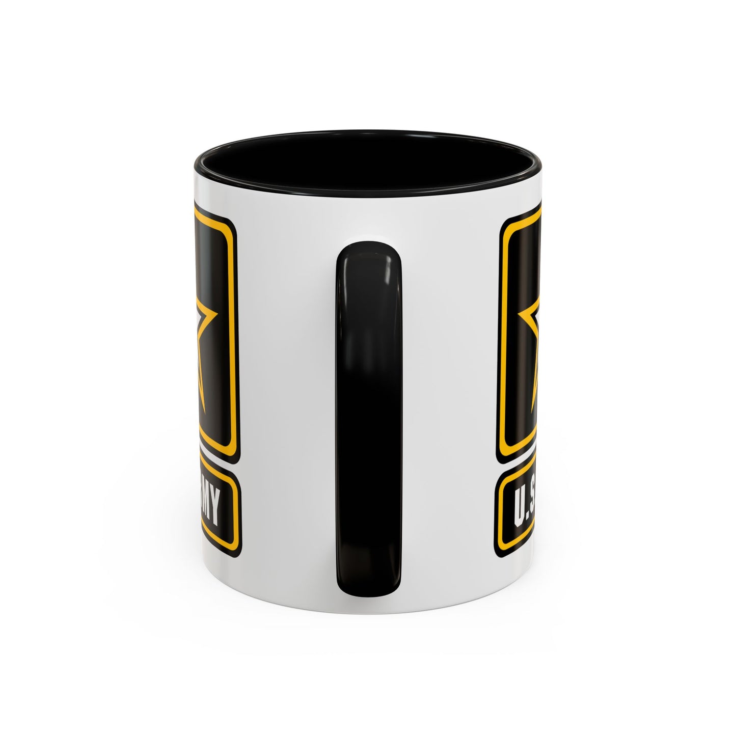 US Army Seal Coffee Mug - Double Sided Print, Black Accent White Ceramic, 11oz by TheGlassyLass.com