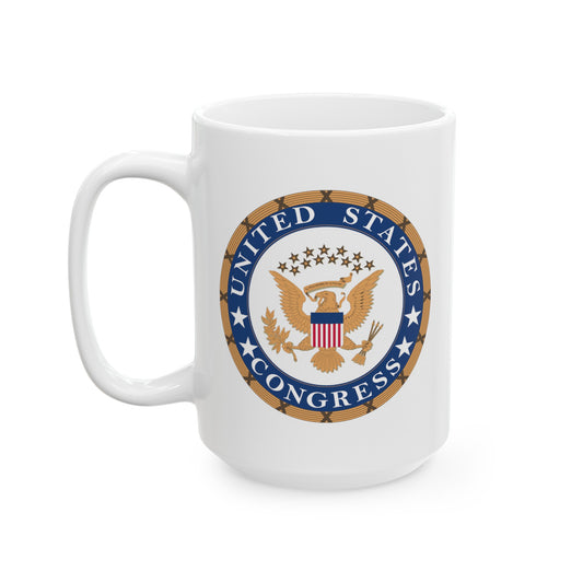 United States Congress Coffee Mug - Double Sided White Ceramic 15oz by TheGlassyLass.com