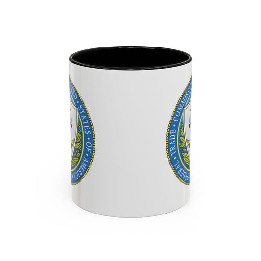 Federal Trade Commission Coffee Mug - Double Sided Print, Black Accent White Ceramic, 11oz by TheGlassyLass.com