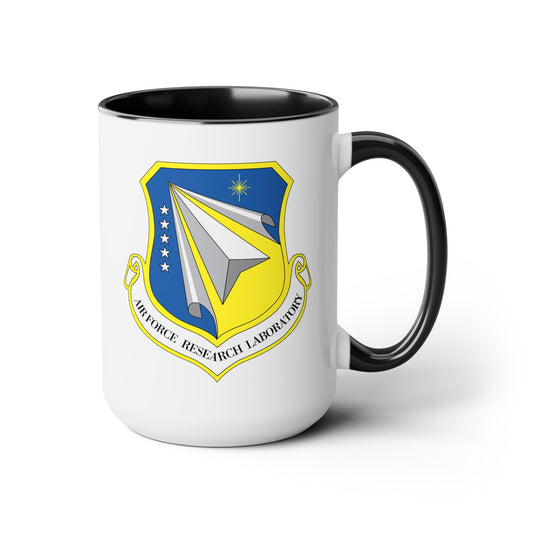 Air Force Research Laboratory - Double Sided Black Accent White Ceramic Coffee Mug 15oz by TheGlassyLass.com
