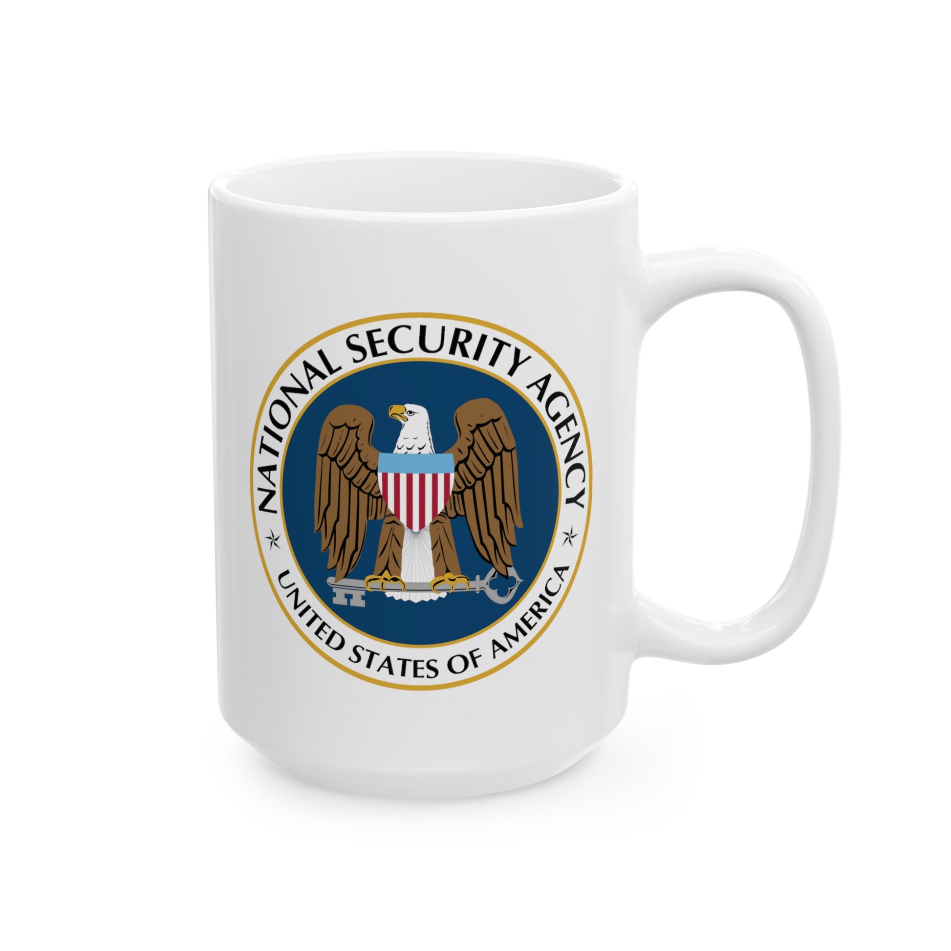 National Security Agency Coffee Mug - Double Sided White Ceramic 15oz by TheGlassyLass.com