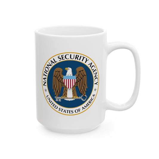 National Security Agency Coffee Mug - Double Sided White Ceramic 15oz by TheGlassyLass.com
