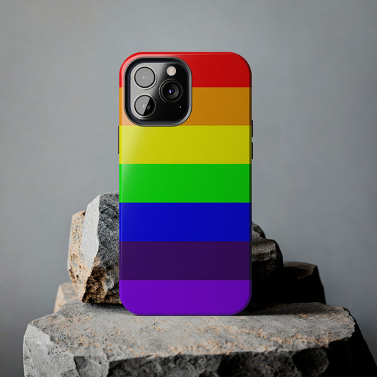 Rainbow Pride Flag Custom Printed iPhone case by TheGlassyLass.com