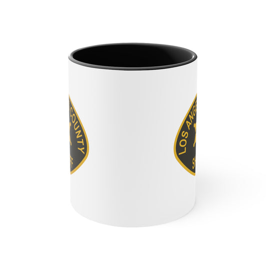 Los Angeles County Sheriff Coffee Mug - Double Sided Black Accent 11oz by TheGlassyLass.com
