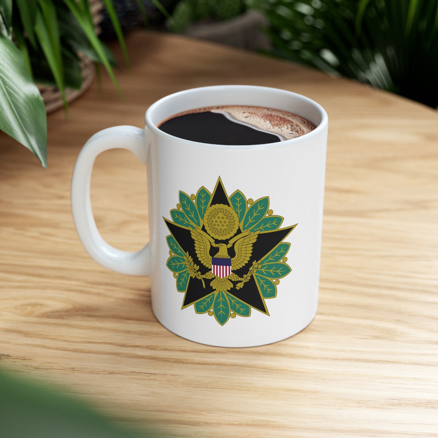 US Army General Staff - Double Sided White Ceramic Coffee Mug 11oz by TheGlassyLass.com