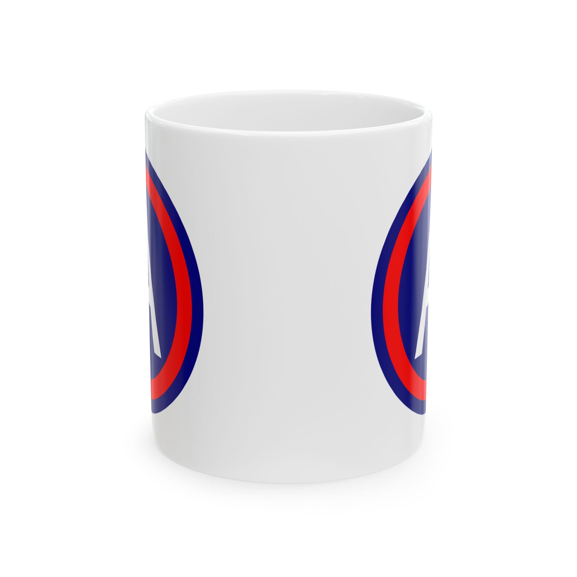 United States 3rd Army (Historical) Shoulder Patch Coffee Mug - Double Sided Print, White Ceramic, 11oz by TheGlassyLass.com