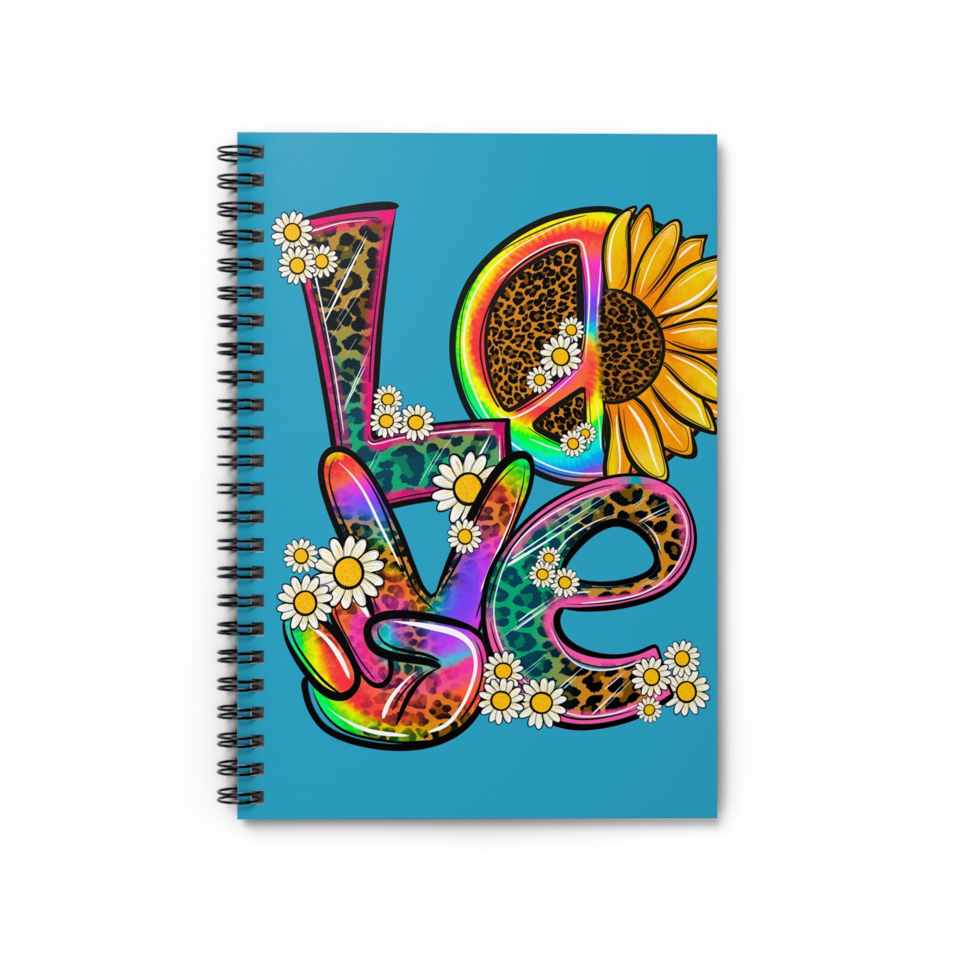 Psychedelic LOVE Flower: Spiral Notebook - Log Books - Journals - Diaries - and More Custom Printed by TheGlassyLass