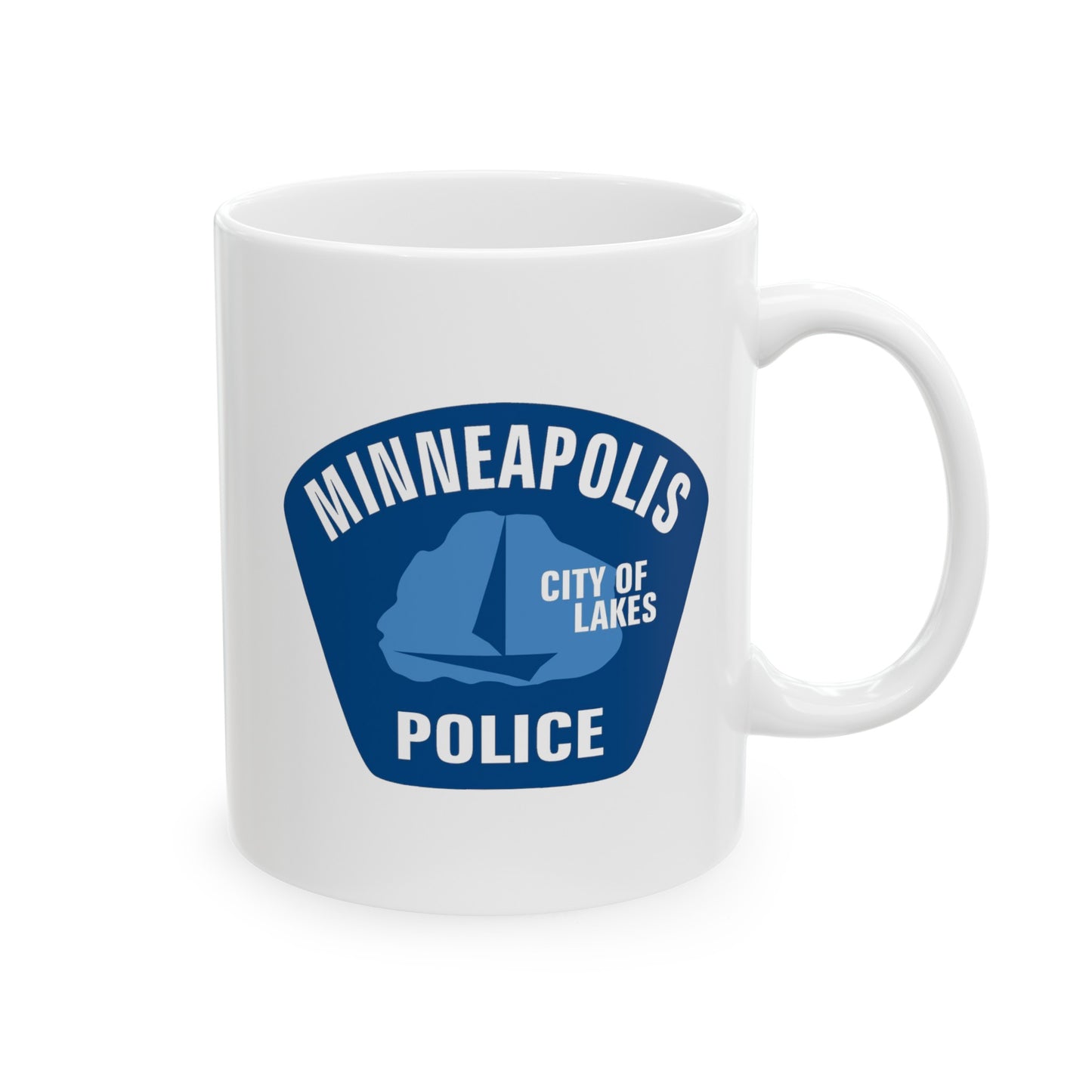 Minneapolis Police Coffee Mug - Double Sided White Ceramic 11oz by TheGlassyLass.com