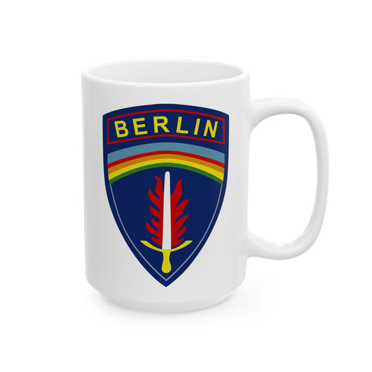 US Army Berlin Brigade Insignia - Double Sided White Ceramic Coffee Mug 15oz by TheGlassyLass.com