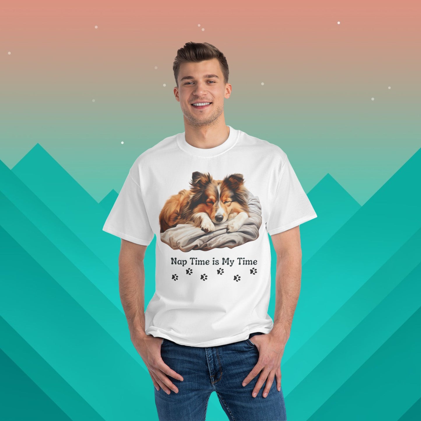 Nap Time is My Time T-Shirt: (Hanes Beefy-T 100% Preshrunk Cotton Custom Printed by TheGlassyLass.com