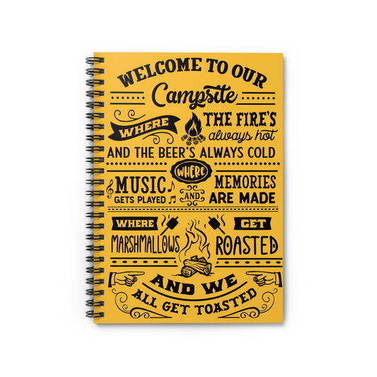 Campsite Rules: Spiral Notebook - Log Books - Journals - Diaries - and More Custom Printed by TheGlassyLass.com