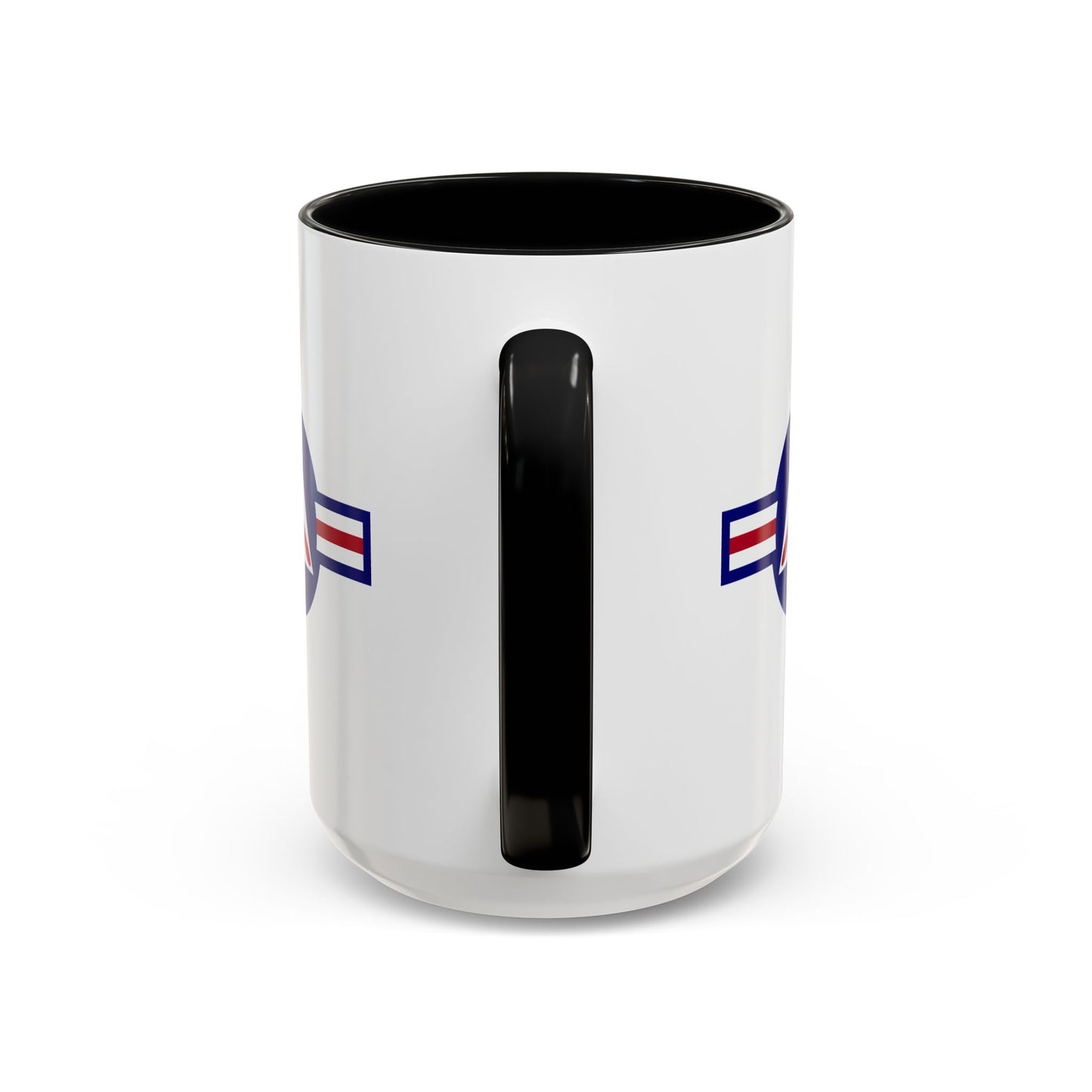 Civil Air Patrol Roundel Coffee Mug - Double Sided Print, Black Accent White Ceramic, 15oz by TheGlassyLass.com