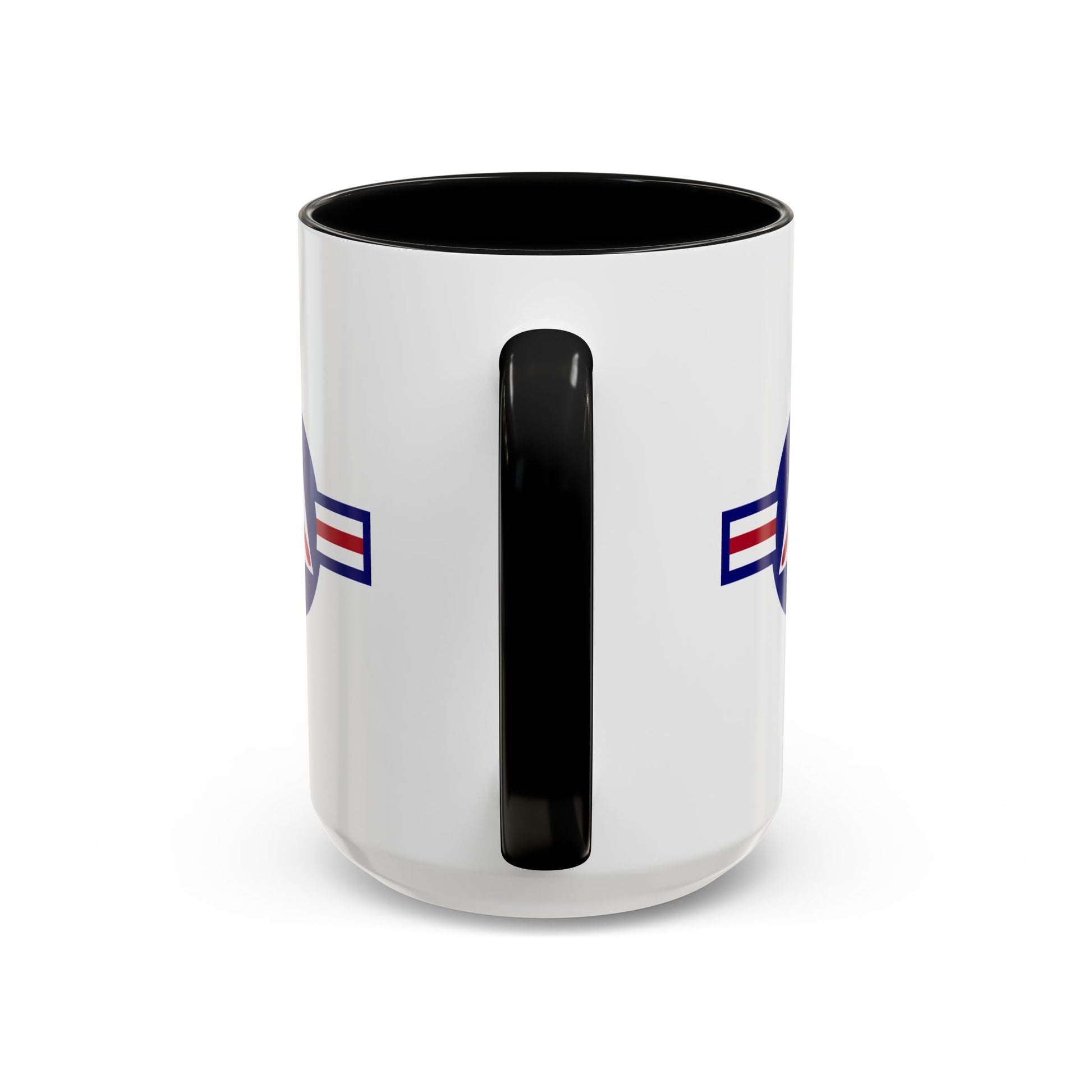 Civil Air Patrol Roundel Coffee Mug - Double Sided Print, Black Accent White Ceramic, 15oz by TheGlassyLass.com