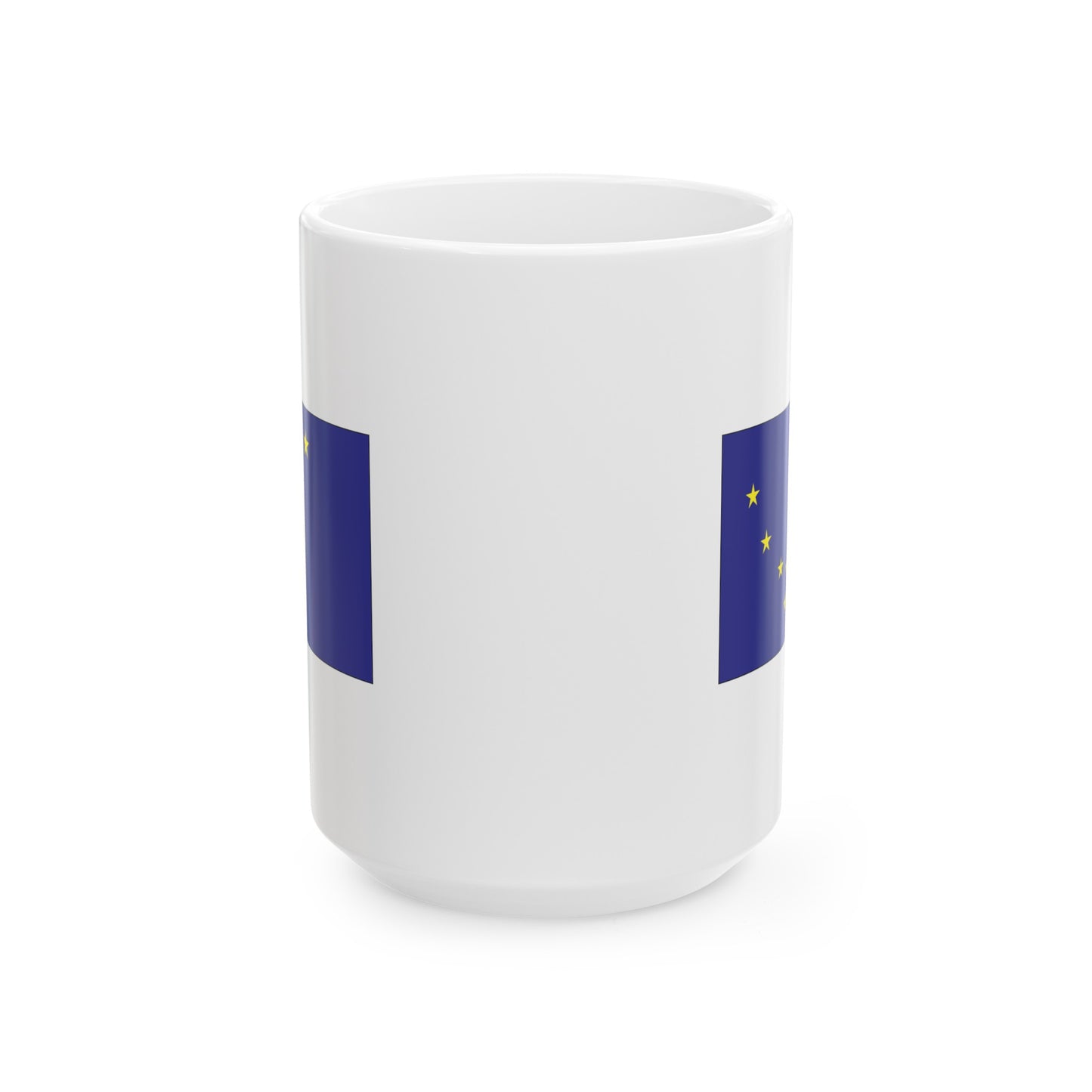 Alaska State Flag - Double Sided White Ceramic Coffee Mug 15oz by TheGlassyLass.com