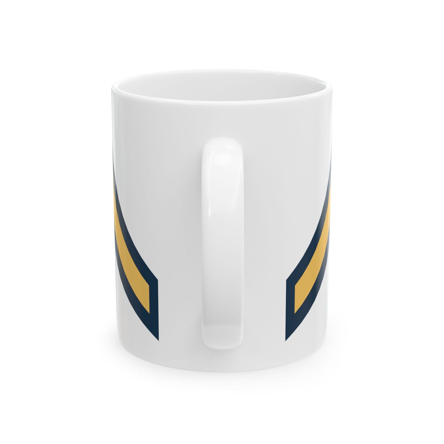 US Army Private (E-2) Stripes Coffee Mug - Double Sided Print, White Ceramic, 11oz by TheGlassyLass.com