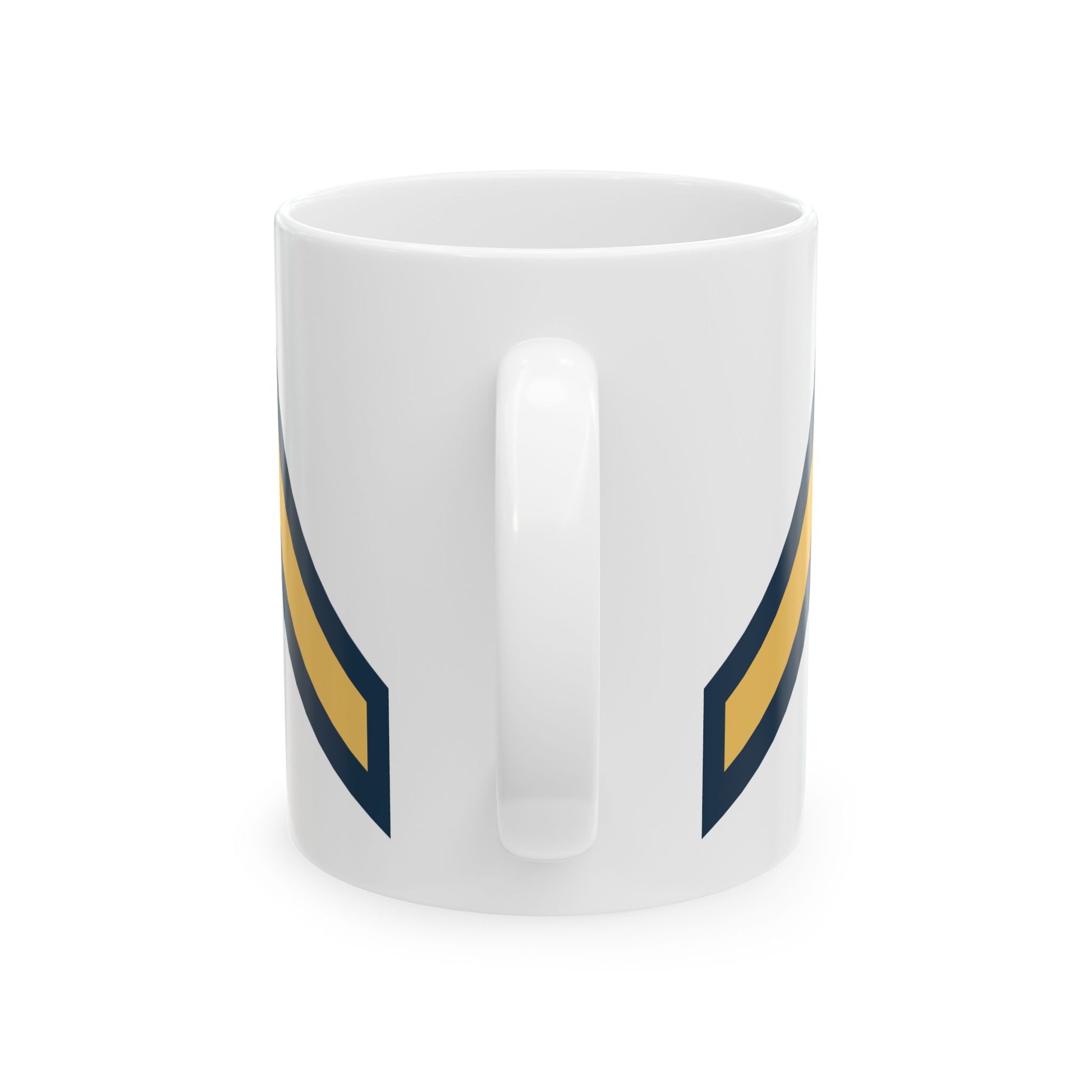 US Army Private (E-2) Stripes Coffee Mug - Double Sided Print, White Ceramic, 11oz by TheGlassyLass.com