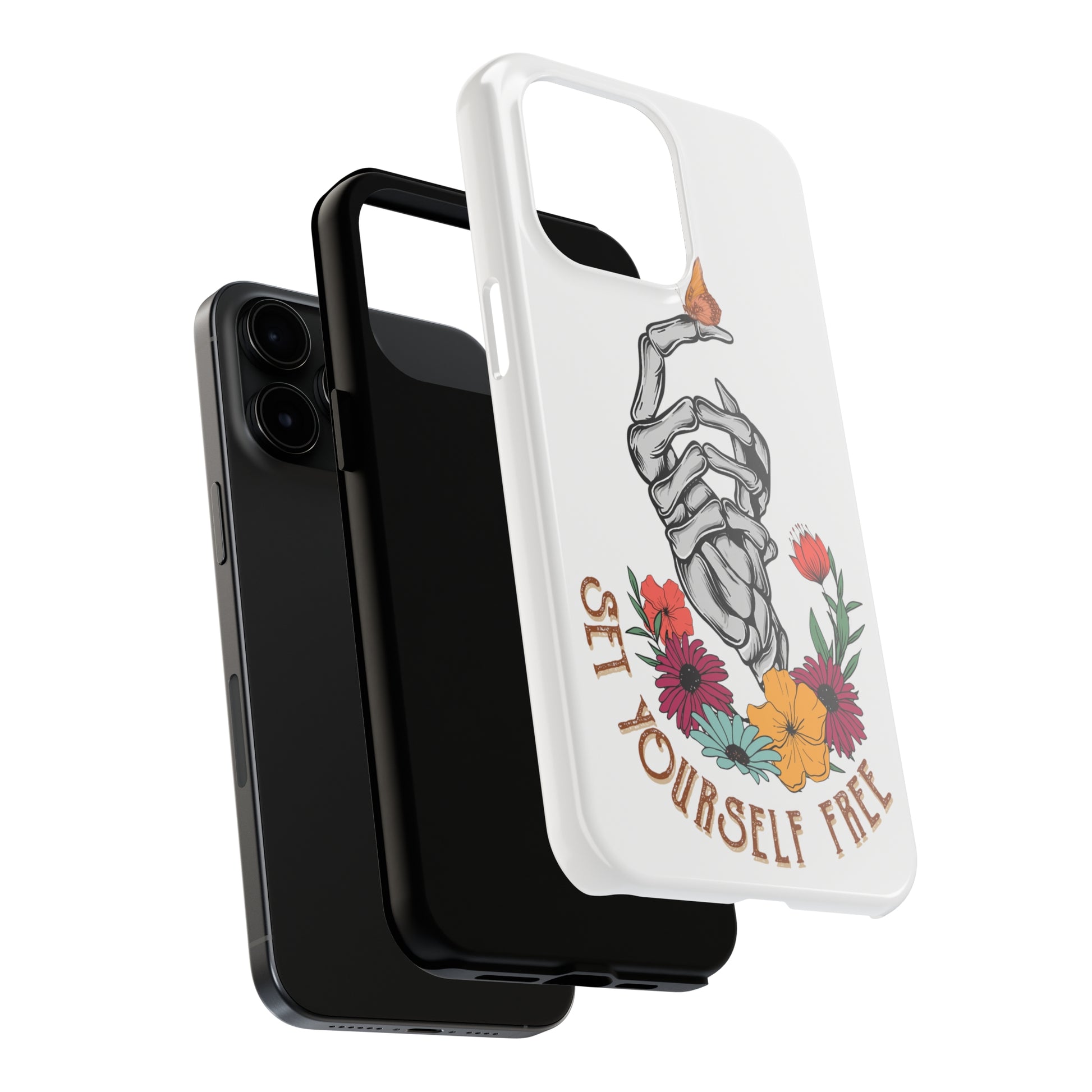 Skeleton Butterfly: iPhone Tough Case Design - Wireless Charging - Superior Protection - Original Designs by TheGlassyLass.com