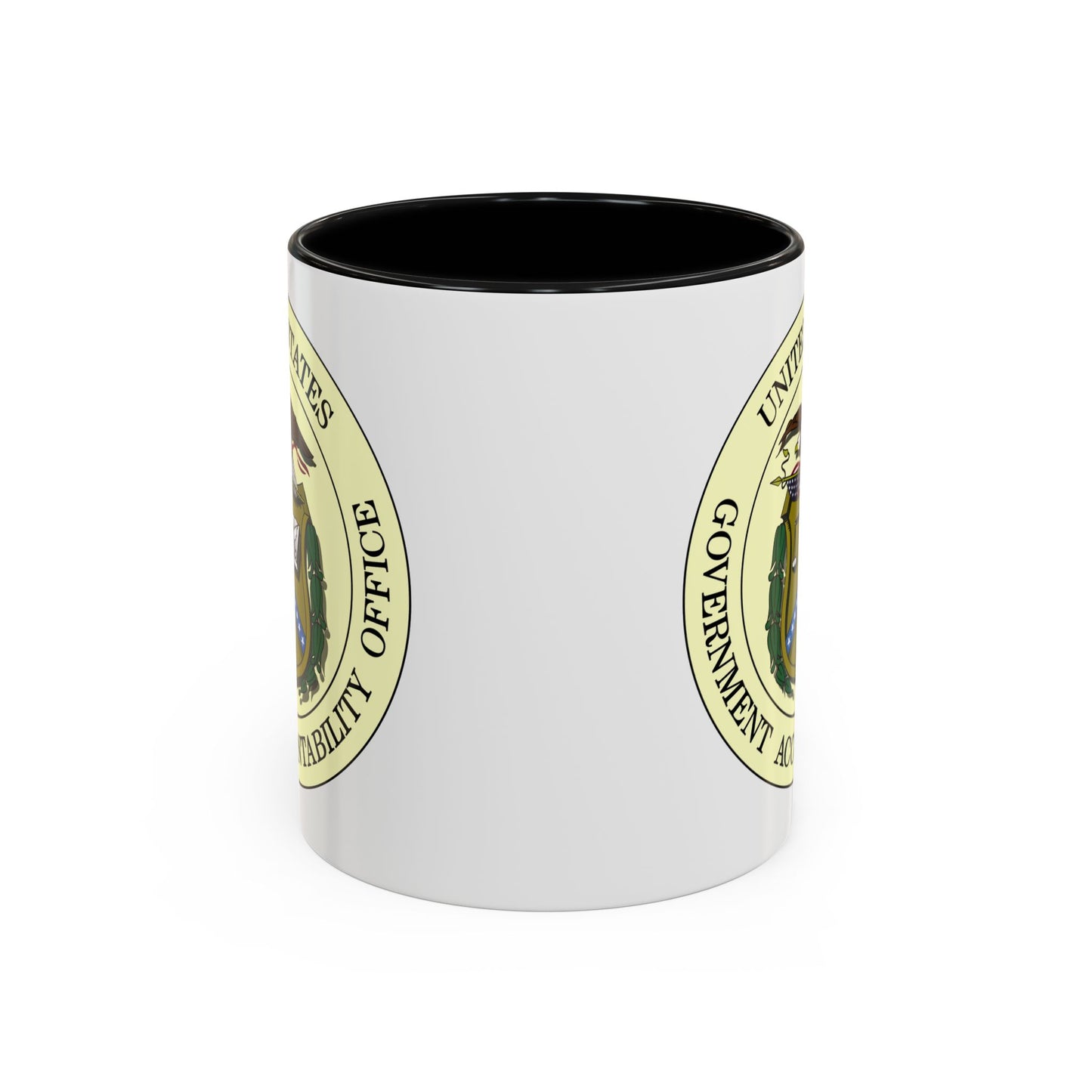 United States Government Accountability Office Seal Coffee Mug - Double Sided Print, Black Accent White Ceramic, 11oz by TheGlassyLass.com