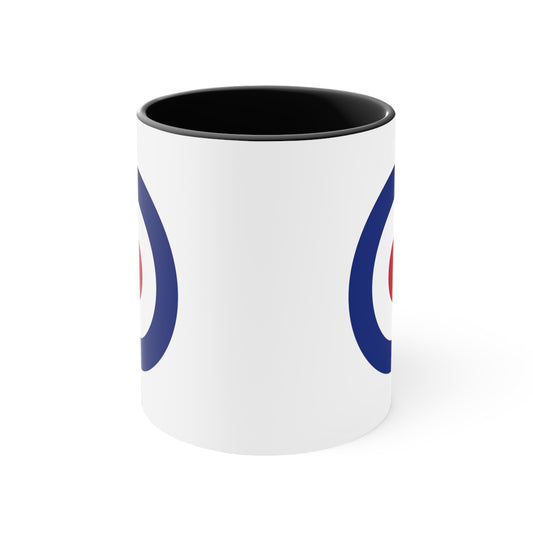 RAF Royal Air Force Roundel Coffee Mug - Double Sided Black Accent Ceramic 11oz - by TheGlassyLass.com
