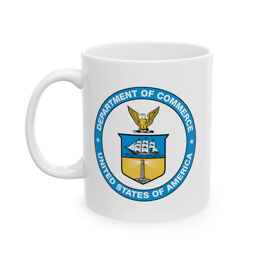 Department of Commerce Coffee Mug - Double Sided White Ceramic 11oz by TheGlassyLass.com